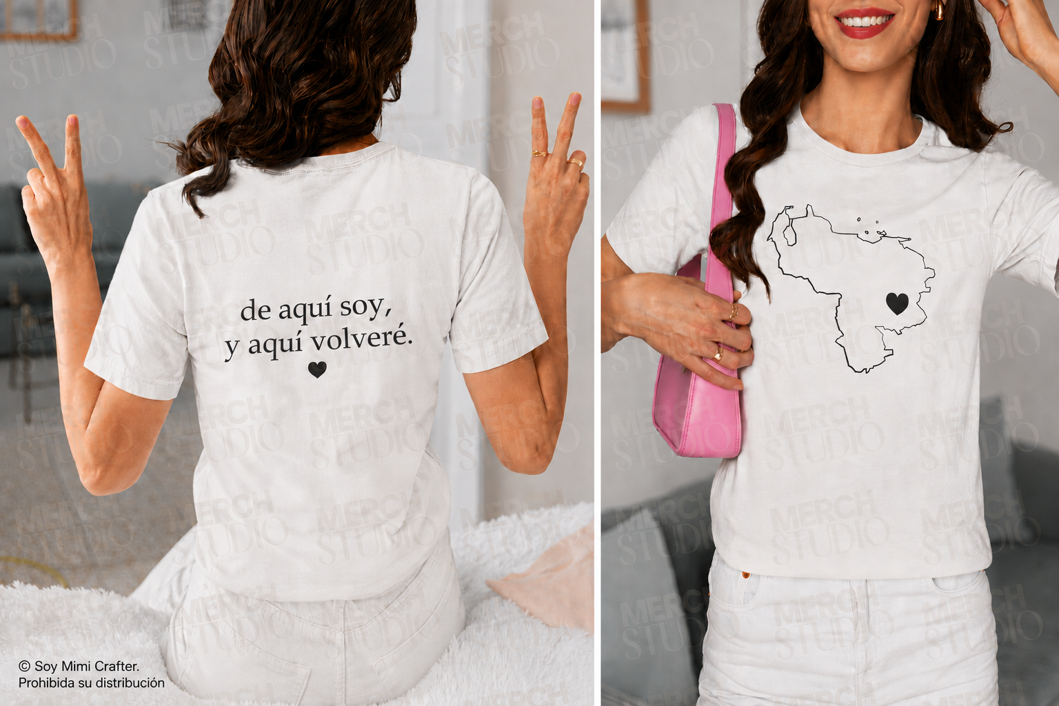 Camiseta de aquí soy y aquí volveré.