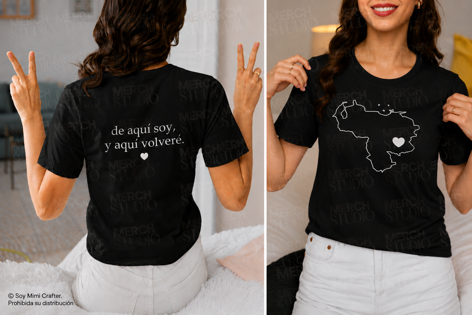 Camiseta de aquí soy y aquí volveré.