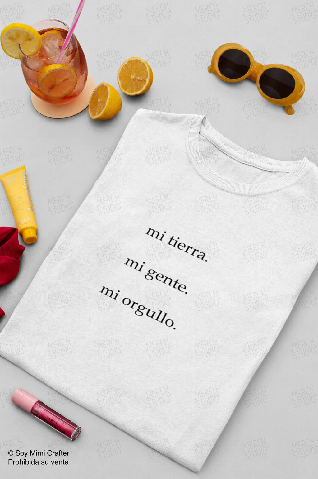 Camiseta mi tierra, mi gente, mi orgullo.