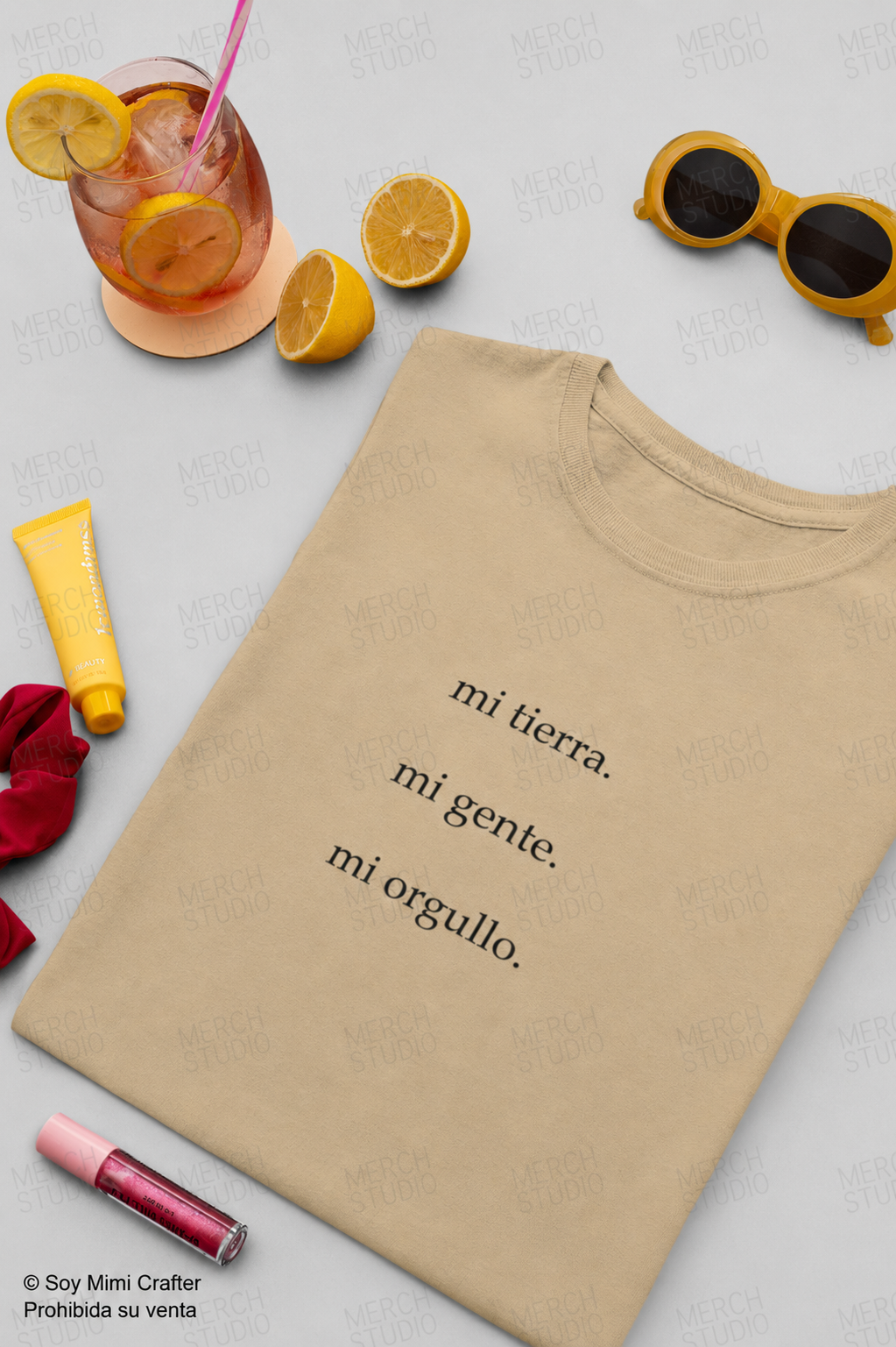 Camiseta mi tierra, mi gente, mi orgullo.