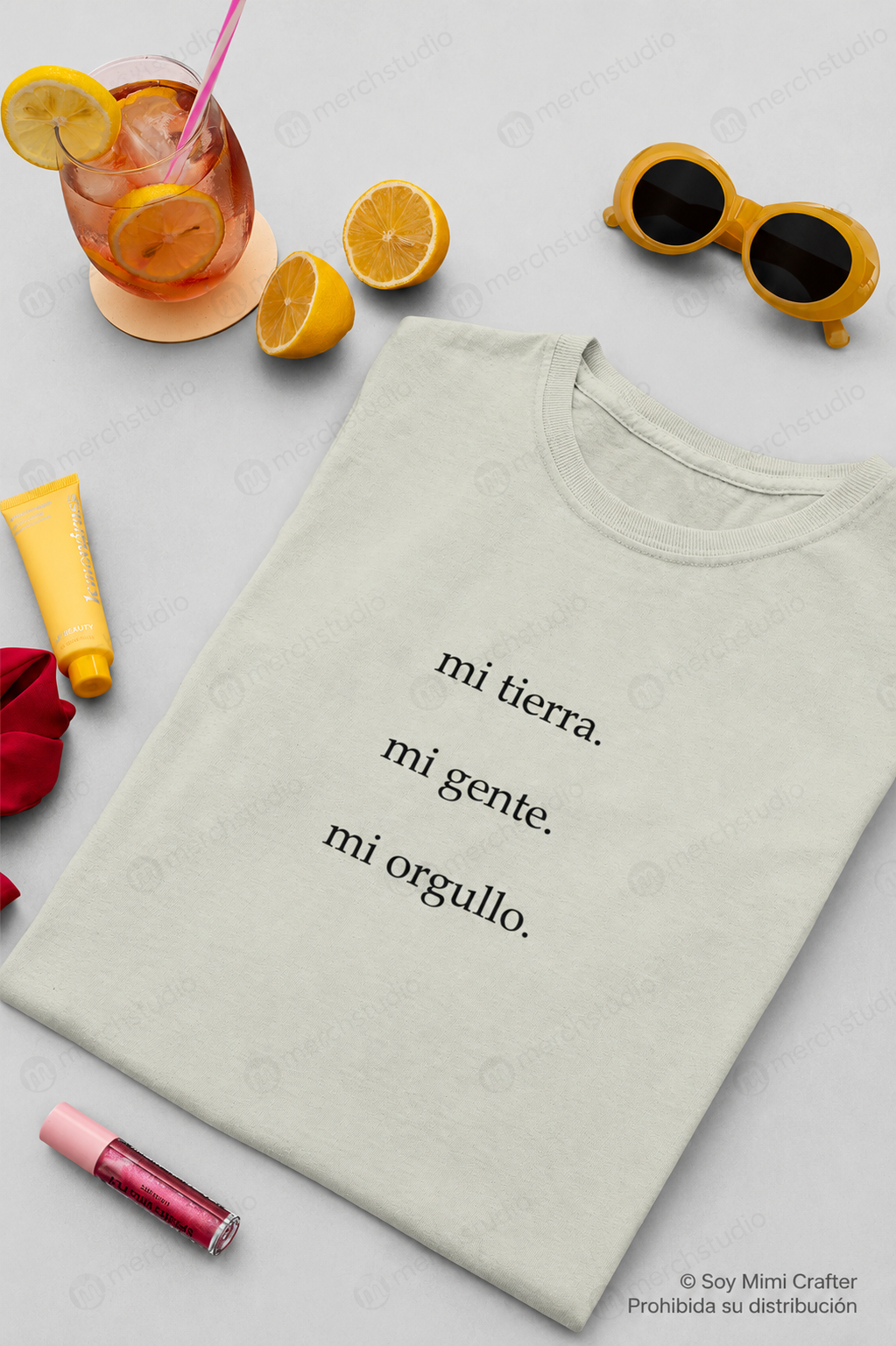 Camiseta mi tierra, mi gente, mi orgullo.