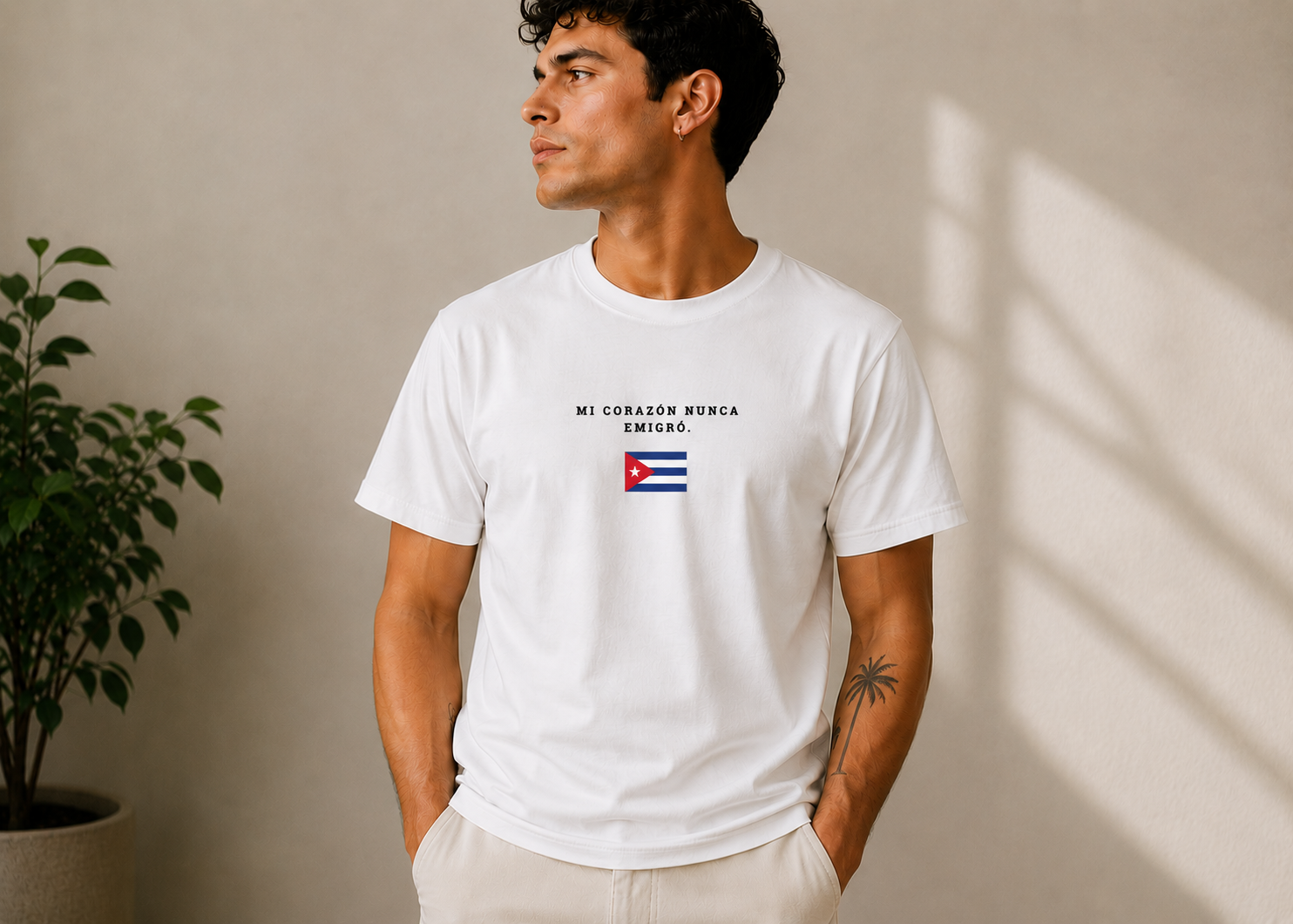Camiseta mi corazón nunca emigró